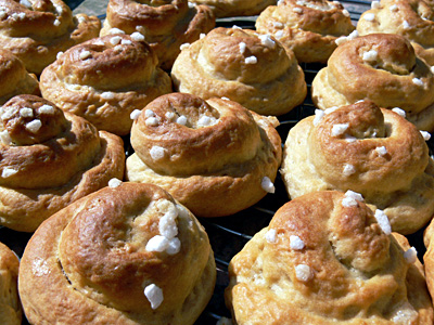 Mini-Schnecken mit Mascobado-Zucker